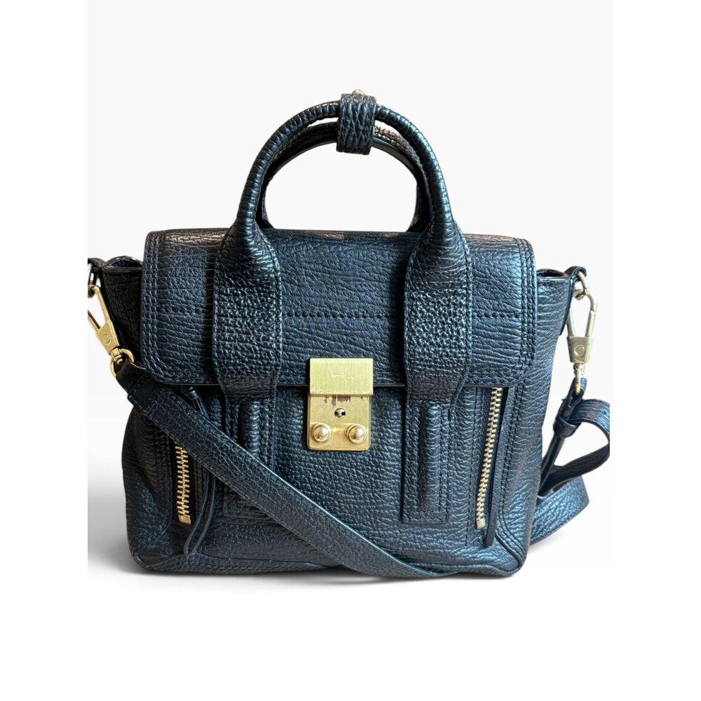 3.1 Phillip Lim Pashli Mini Satchel Black Leather Gold Hardware Crossbody